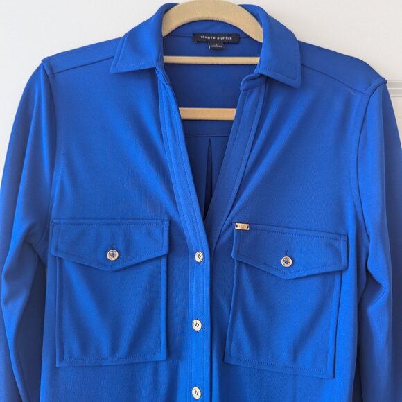 Blue Tommy Hilfiger button down dress - Picture 2 of 4